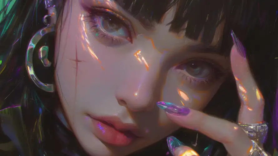 4k动漫壁纸-个性妆容与少女-动漫少女壁纸分享「哲风壁纸」