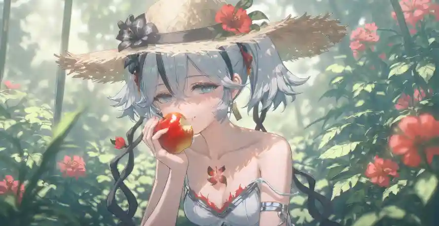 5k少女壁纸-少女插画壁纸和鸣潮-森境花丛热门的壁纸「哲风壁纸」