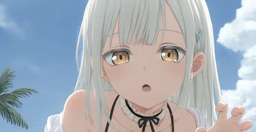 4k动漫壁纸-夏日海滩与少女-海滨动漫壁纸分享「哲风壁纸」