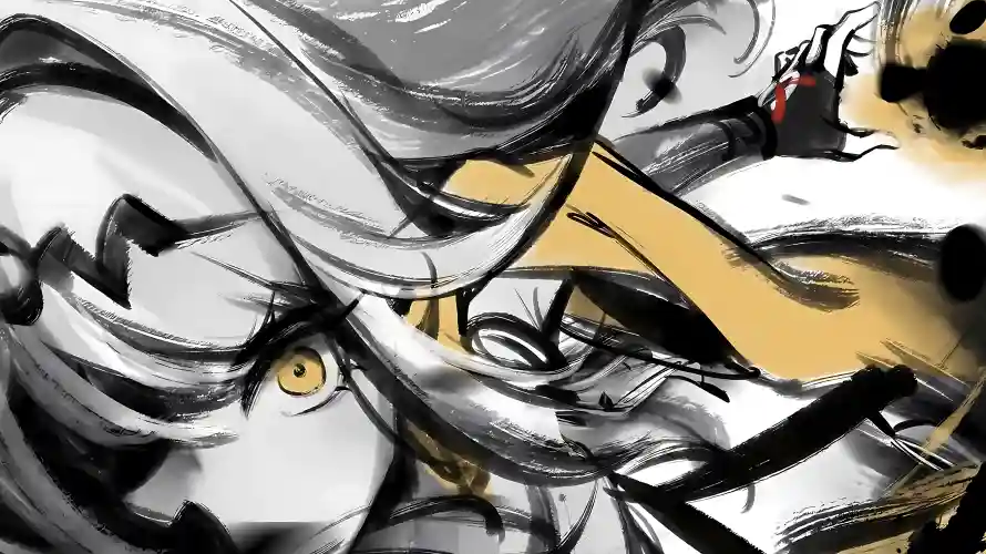 6k动漫壁纸-动感插画和少女-白发少女免费下载「哲风壁纸」