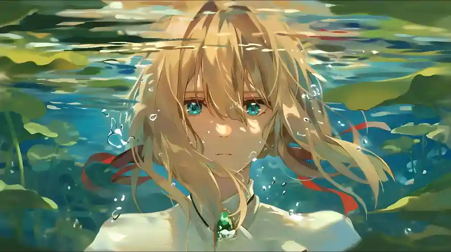 4k少女壁纸 - 薇 - 水中 - 金发「哲风壁纸」