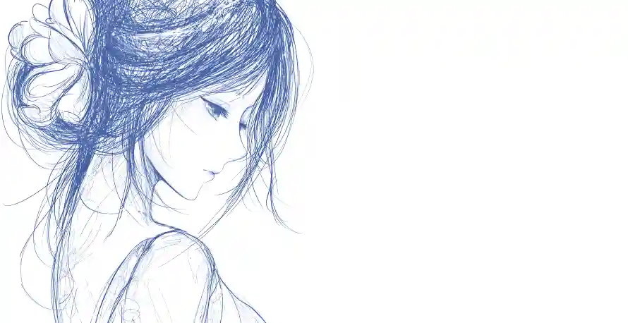 4k少女壁纸 - 线稿 - 少女插画 - 线稿插画「哲风壁纸」