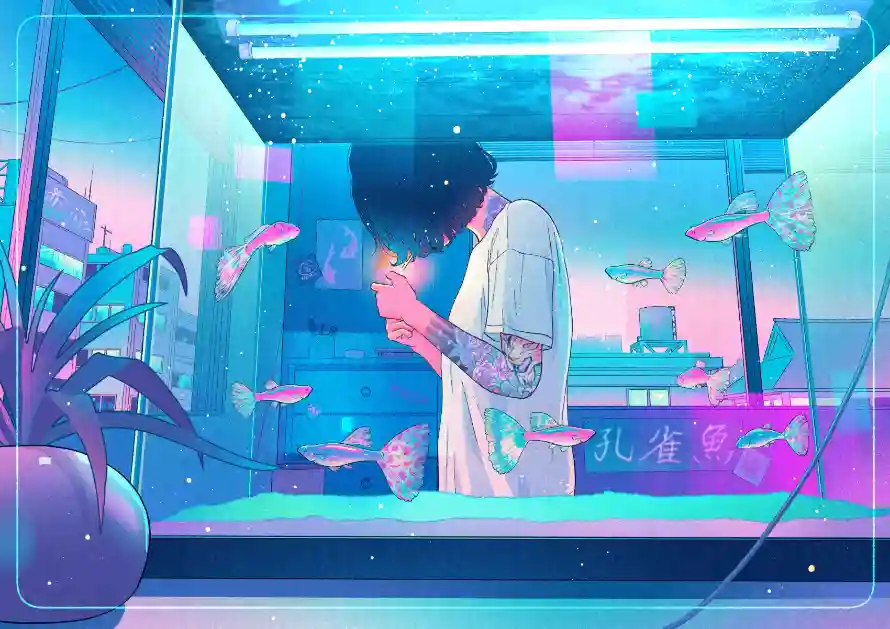 2k动漫壁纸-光影插画和少女-动漫插画壁纸分享「哲风壁纸」