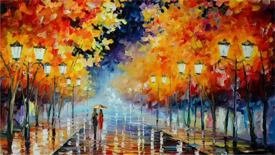 2k名画壁纸-雨巷和街景-免费下载「哲风壁纸」