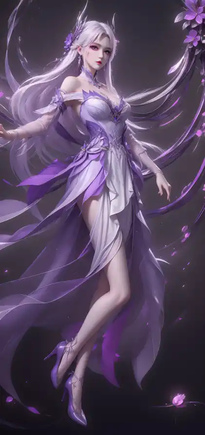 4k小医仙壁纸 - 斗破苍穹 - 玄幻元素 - 紫纱造型「哲风壁纸」