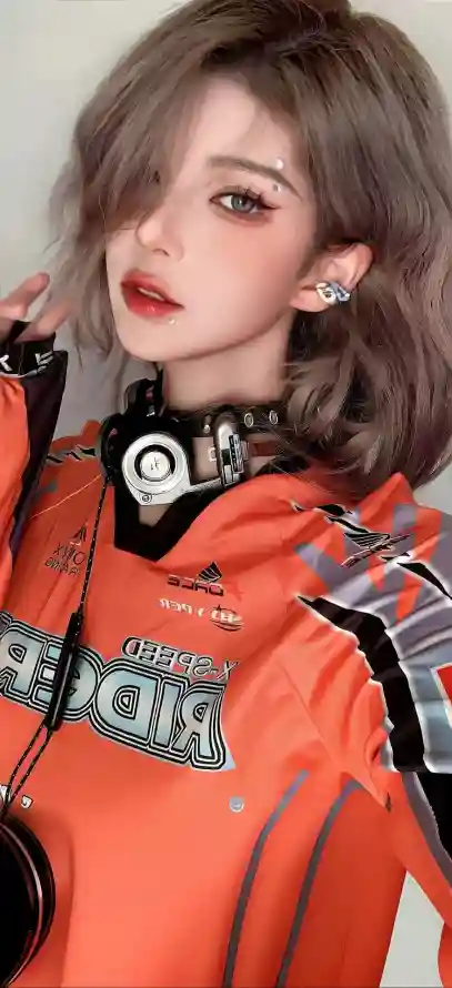4k美女壁纸 - 小姐姐 - 街头风美女 - 个性短发造型「哲风壁纸」