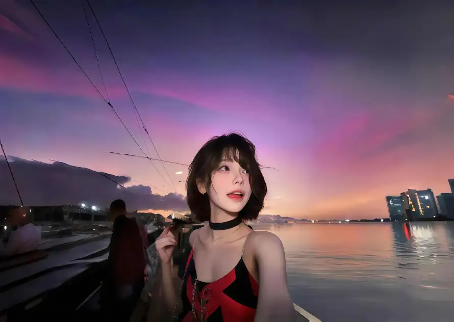 4k2K壁纸-暮色城市和美女-桥梁夜景壁纸分享「哲风壁纸」