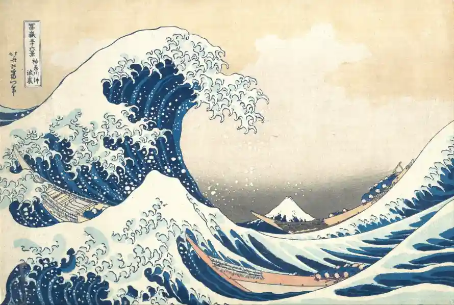 4k海浪壁纸-富士山与海-神奈川冲浪里免费下载「哲风壁纸」