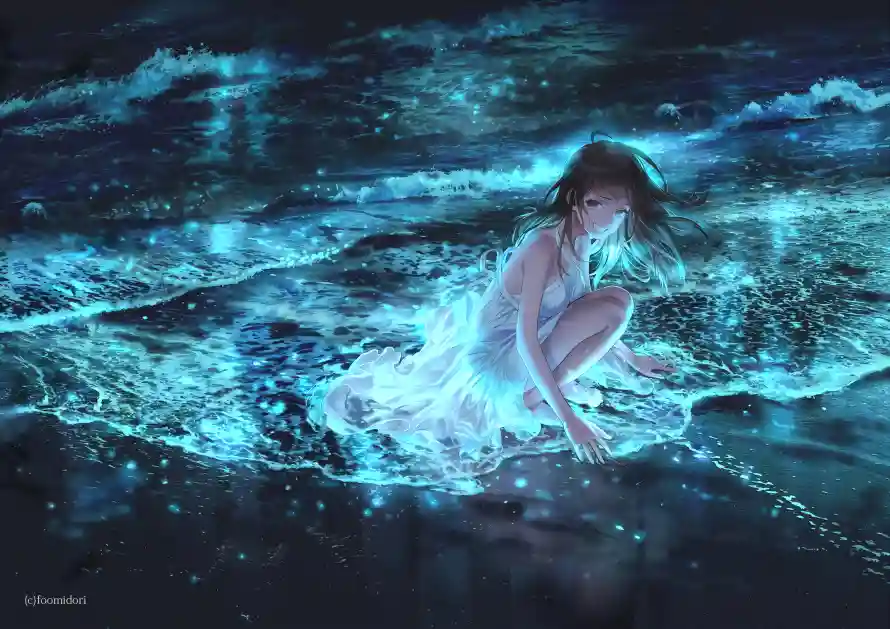 4k动漫壁纸-蓝调 - 少女-热门的壁纸「哲风壁纸」
