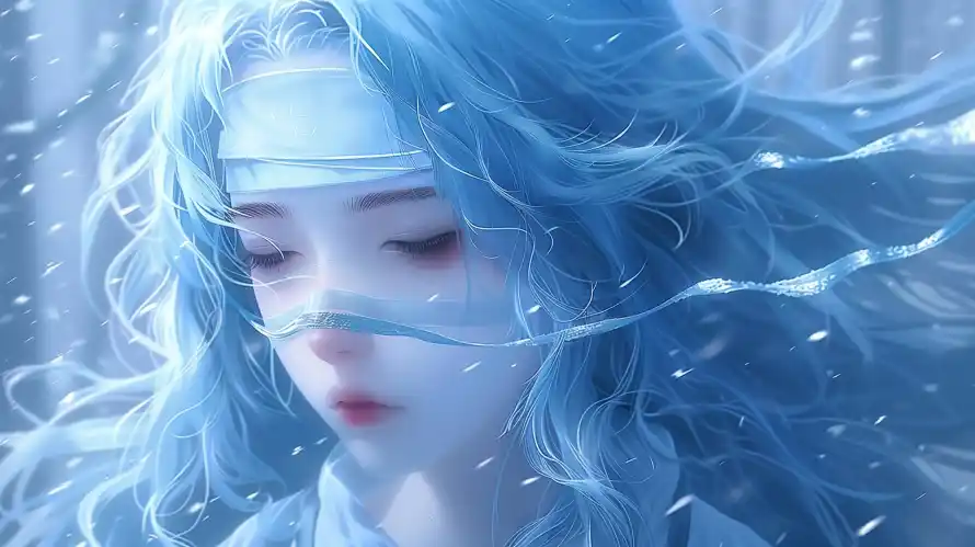 4k动漫壁纸 - 少女 - 蓝色 - 风雪「哲风壁纸」 4k动漫壁纸 - 少女 - 蓝色 - 风雪「哲风壁纸」