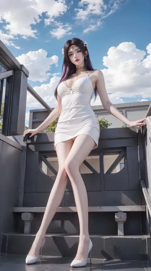 4k夏日壁纸 - 美杜莎 - 户外楼梯 - 斗破苍穹「哲风壁纸」