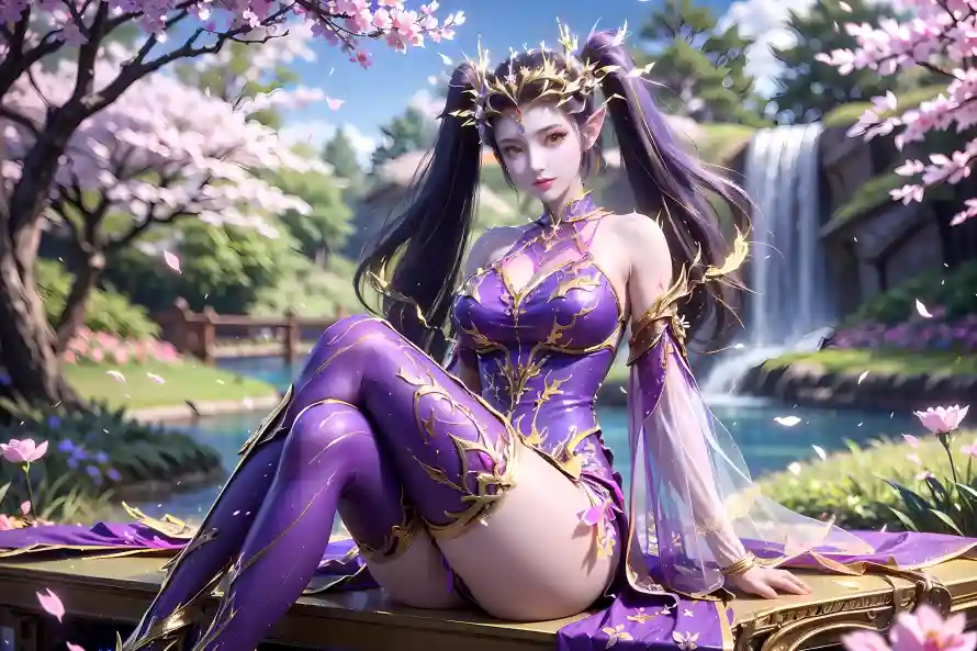 4k动漫壁纸-动漫壁纸 - 樱花-紫色服装热门的壁纸「哲风壁纸」