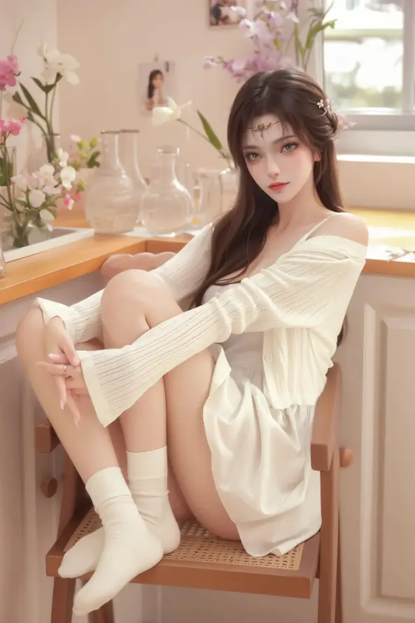 4k动漫壁纸 - 窗边 - 花瓶 - 长发「哲风壁纸」