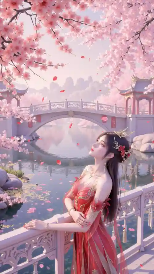 4k亭桥壁纸 - 古风 - 壁纸 - 樱花「哲风壁纸」