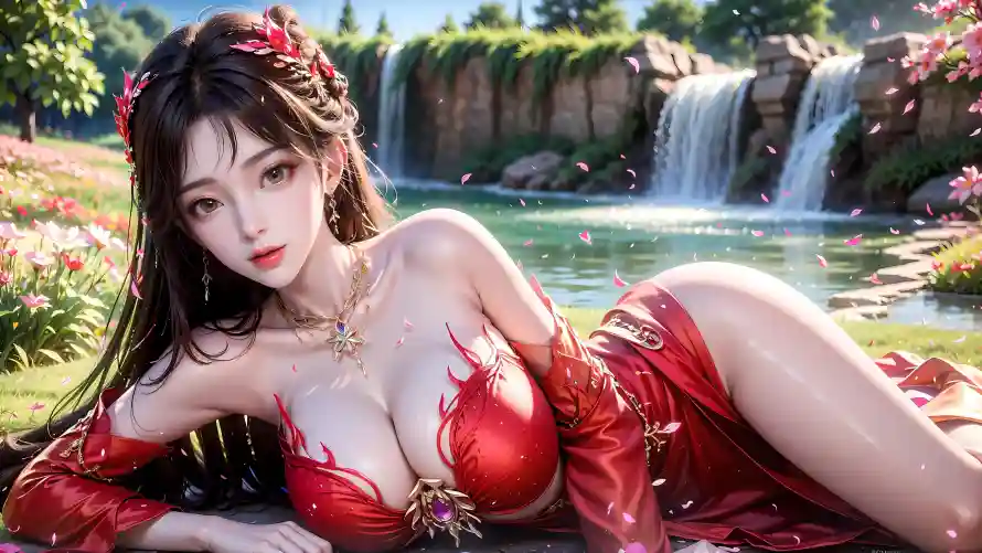 4k仙侠壁纸 - 古风 - 壁纸 - 瀑布「哲风壁纸」