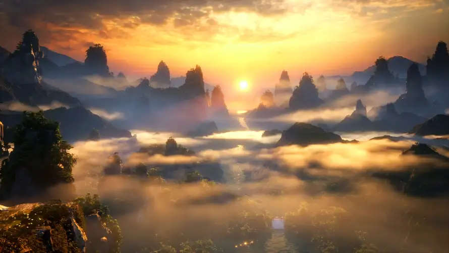 4k云雾壁纸 - 仙境 - 凡人 - 山峰「哲风壁纸」