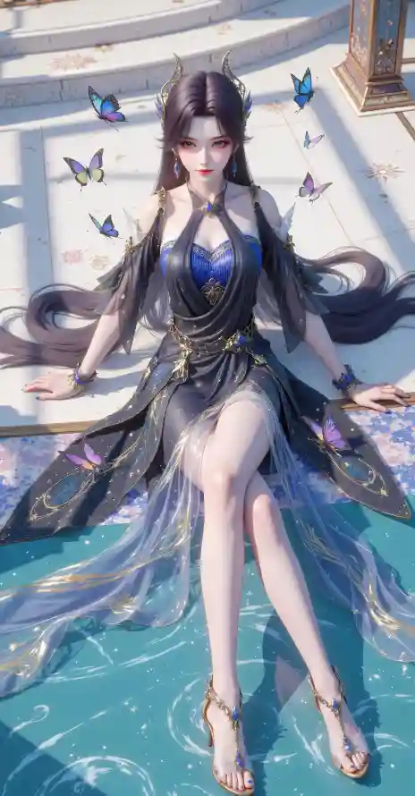 4k壁纸壁纸 - 曹颖 - 古风服饰 - 水蓝地面「哲风壁纸」