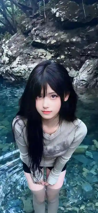 4k岩石壁纸 - 暗色 - 水中 - 美女「哲风壁纸」