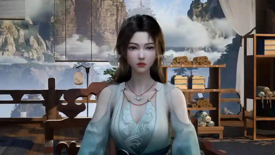 4k凡人壁纸 - 宋玉 - 古风美女 - 山水背景「哲风壁纸」