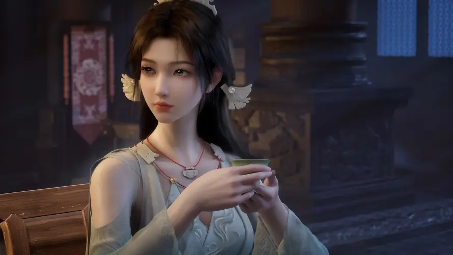 4k凡人壁纸 - 古风 - 宋玉 - 绿衣「哲风壁纸」
