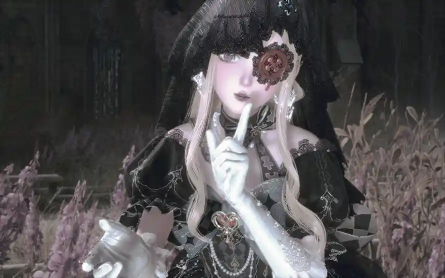 4k暖暖壁纸 - 花丛 - 魔女 - 哥特风「哲风壁纸」