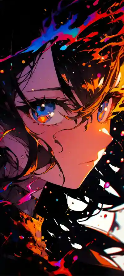 4k4K原画壁纸 - 动漫女孩 - 彩色挑染 - 手机壁纸「哲风壁纸」