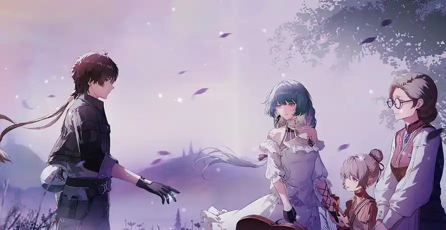 4k壁纸壁纸 - 二次元 - 紫背景 - 蓝发少女「哲风壁纸」 4k壁纸壁纸 - 二次元 - 紫背景 - 蓝发少女「哲风壁纸」