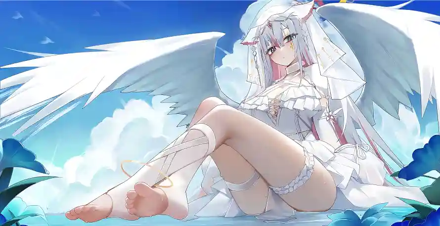 4k云朵壁纸 - 壁纸 - 二次元 - 白发少女「哲风壁纸」 4k云朵壁纸 - 壁纸 - 二次元 - 白发少女「哲风壁纸」