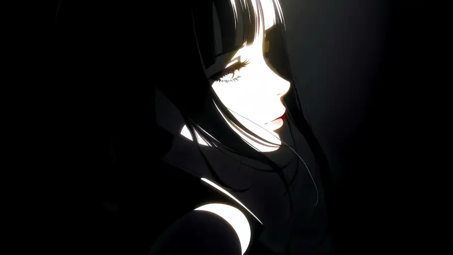 5k侧颜壁纸-日向雏田 - 剪影-二次元少女「哲风壁纸」