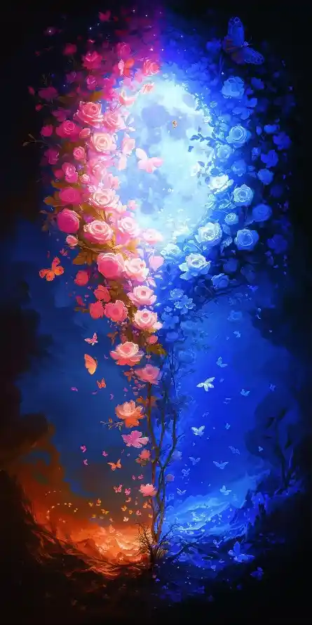 4k唯美壁纸 - 蓝色 - 抽象色彩 - 梦幻光效「哲风壁纸」