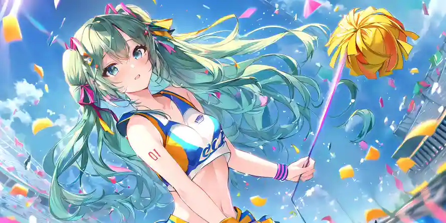 15k啦啦球壁纸-啦啦队和绿头发-美少女壁纸分享「哲风壁纸」