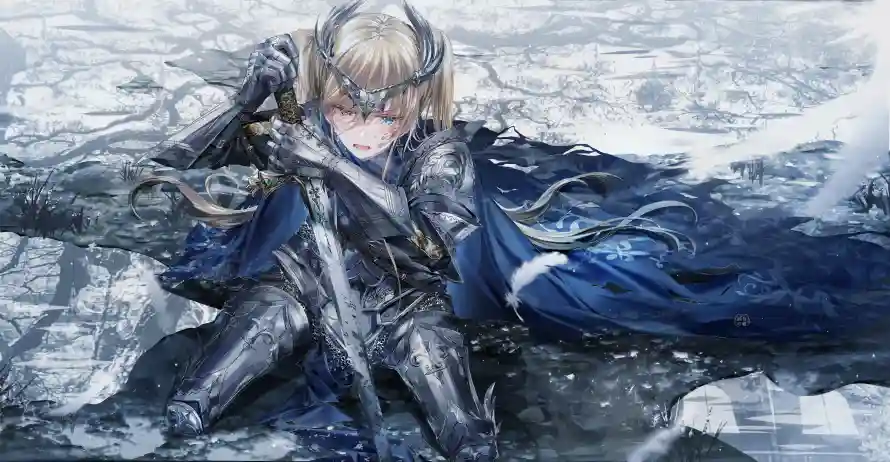 4k冰雪壁纸 - 剑 - 金发 - Fate「哲风壁纸」