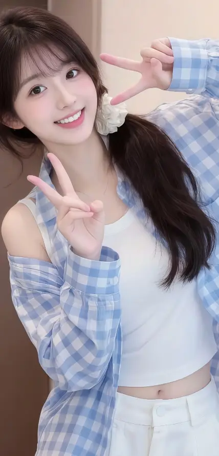 4k室内壁纸 - 清新 - 美女 - 长发「哲风壁纸」