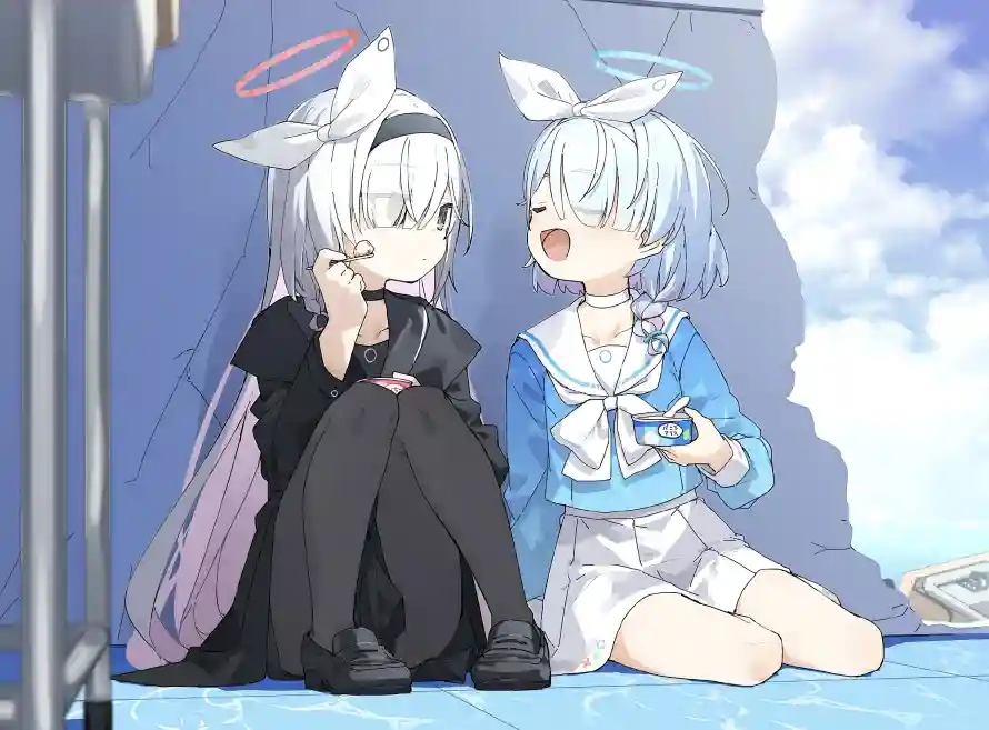 4k少女壁纸 - 白发 - 双少女 - 兔耳少女「哲风壁纸」