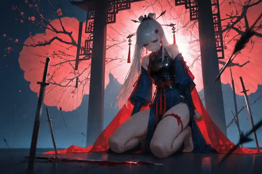 4k古风壁纸 - 女侠 - 樱花 - 武侠「哲风壁纸」