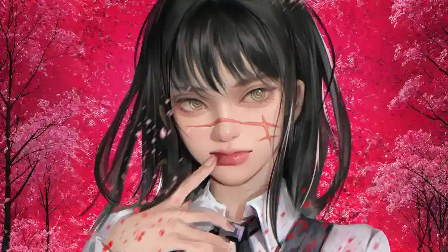 4k伤痕壁纸 - 校服 - 樱花 - 三鹰朝「哲风壁纸」