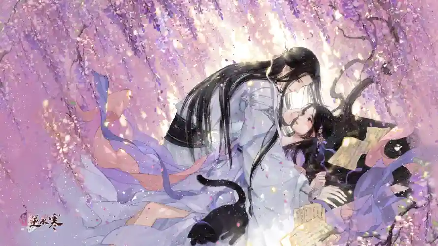 4k古风壁纸 - 国乙 - 无情 - 紫花「哲风壁纸」