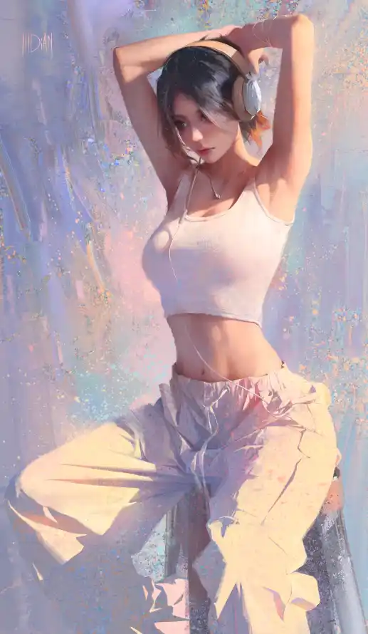 4k坐姿壁纸 - 女 - 插画 - 艺术「哲风壁纸」