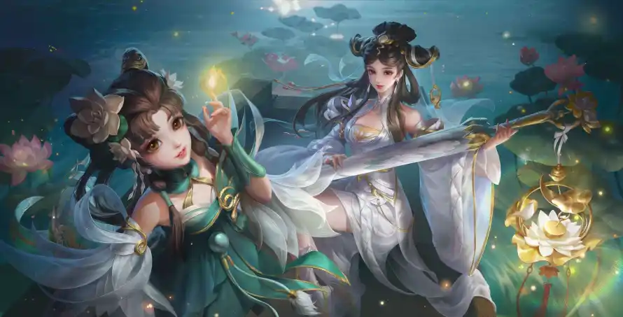 4k古风壁纸 - 大乔 - 小乔 - 灯笼「哲风壁纸」 4k古风壁纸 - 大乔 - 小乔 - 灯笼「哲风壁纸」