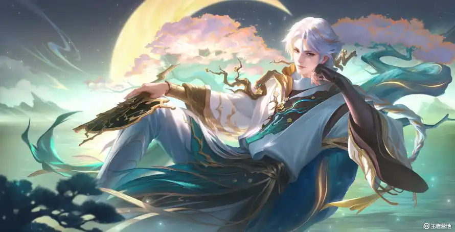 4k仙侠壁纸 - 古风 - 山水 - 月夜「哲风壁纸」