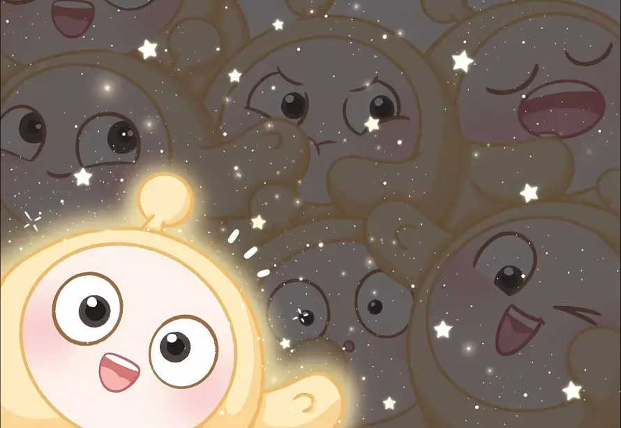 4k星星壁纸 - 卡通 - 表情 - 可爱「哲风壁纸」
