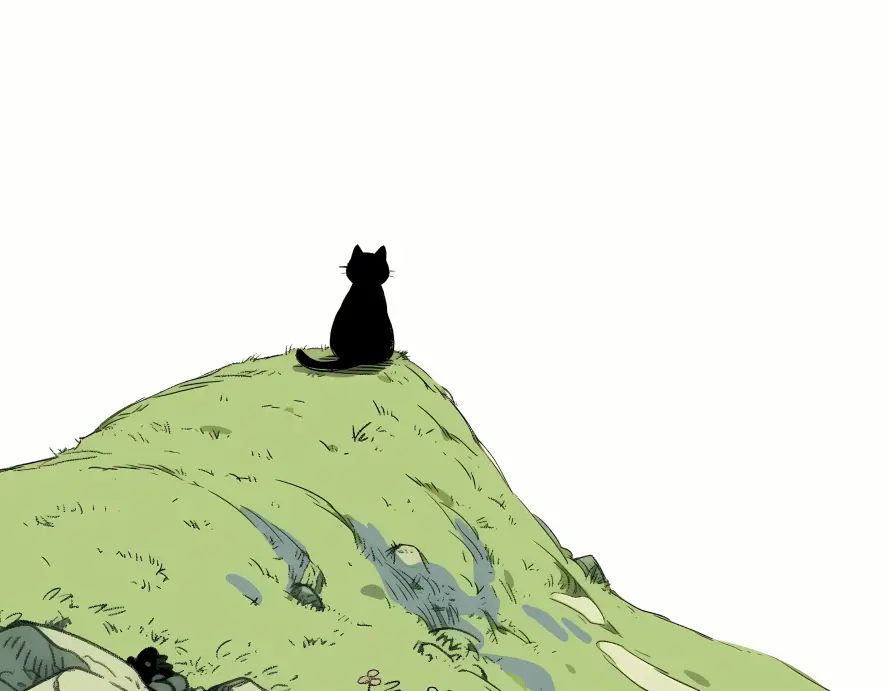 4k卡通壁纸 - 猫 - 山丘 - 简约「哲风壁纸」 4k卡通壁纸 - 猫 - 山丘 - 简约「哲风壁纸」