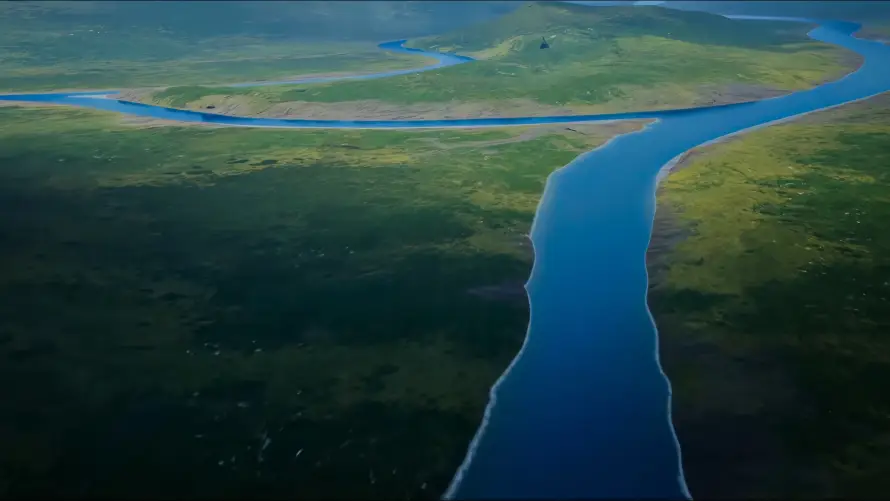 4k河流壁纸-自然景观与航拍-蓝色河流壁纸分享「哲风壁纸」