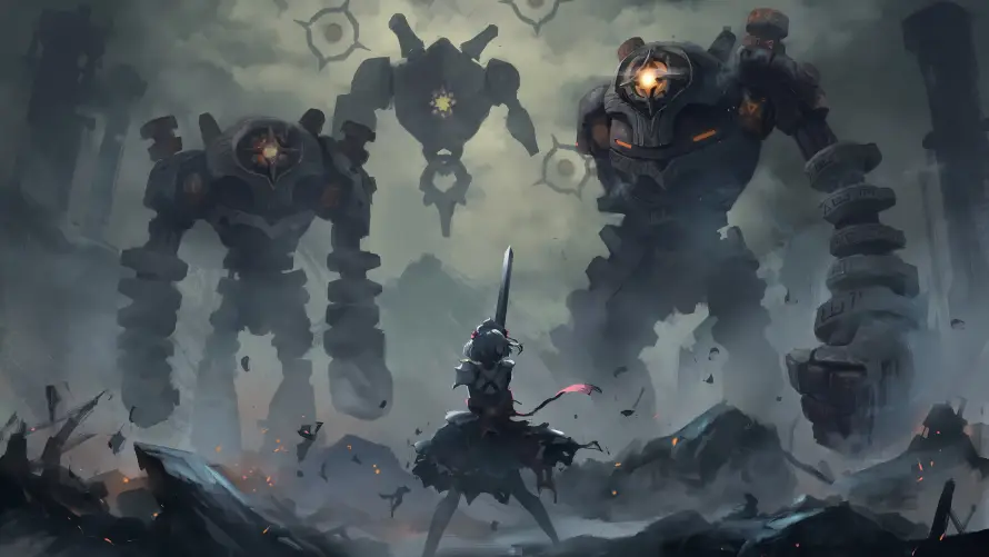 4k原神壁纸-诺艾尔壁纸和战场-黑暗风格免费下载「哲风壁纸」