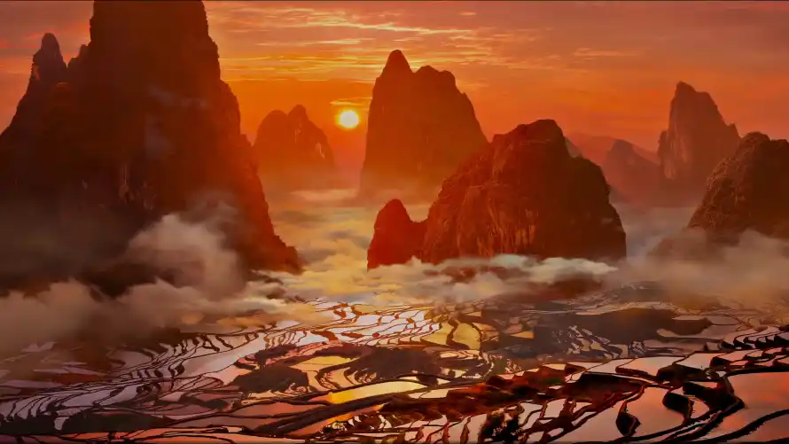 4k云海壁纸 - 山峦 - 日落 - 风景「哲风壁纸」 4k云海壁纸 - 山峦 - 日落 - 风景「哲风壁纸」