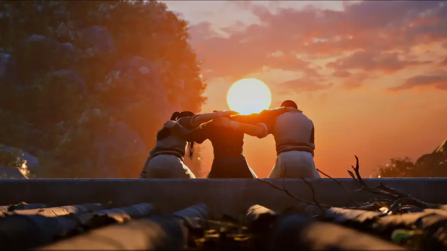 4k古风壁纸 - 日落 - 背影 - 韩立「哲风壁纸」