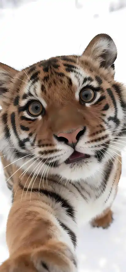 4k可爱壁纸 - 呆萌 - 幼虎 - 老虎「哲风壁纸」