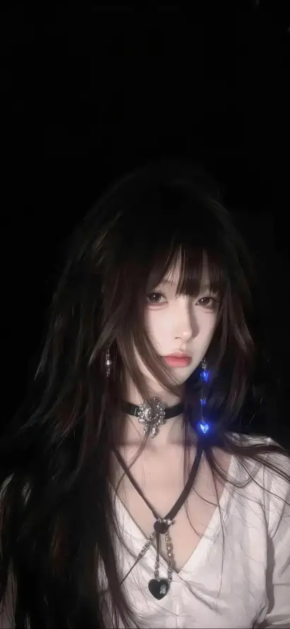 4k项圈壁纸 - 项链 - 手机壁纸 - 长发美女「哲风壁纸」