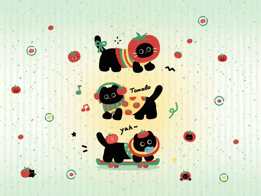 4k卡通壁纸 - 可爱 - 披萨 - 猫咪「哲风壁纸」 4k卡通壁纸 - 可爱 - 披萨 - 猫咪「哲风壁纸」