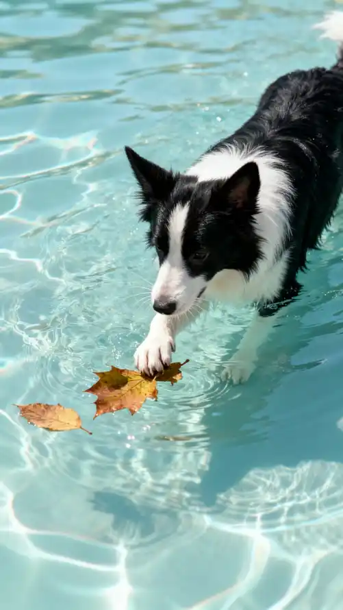 4k宠物壁纸 - 戏水 - 碧水 - 萌宠「哲风壁纸」